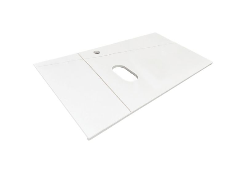 Badeværelsesbordplade 80x46,5 cm Hvid | 5907611655108