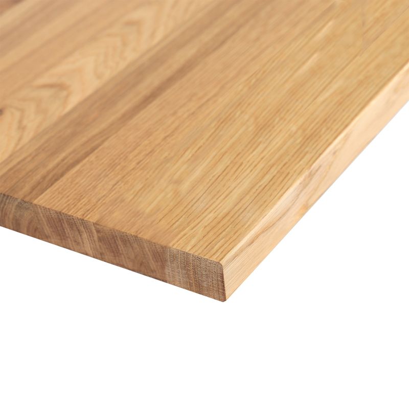 Badeværelsesbordplade i massiv eg 120 x 45,5 x 2,6 cm olieret