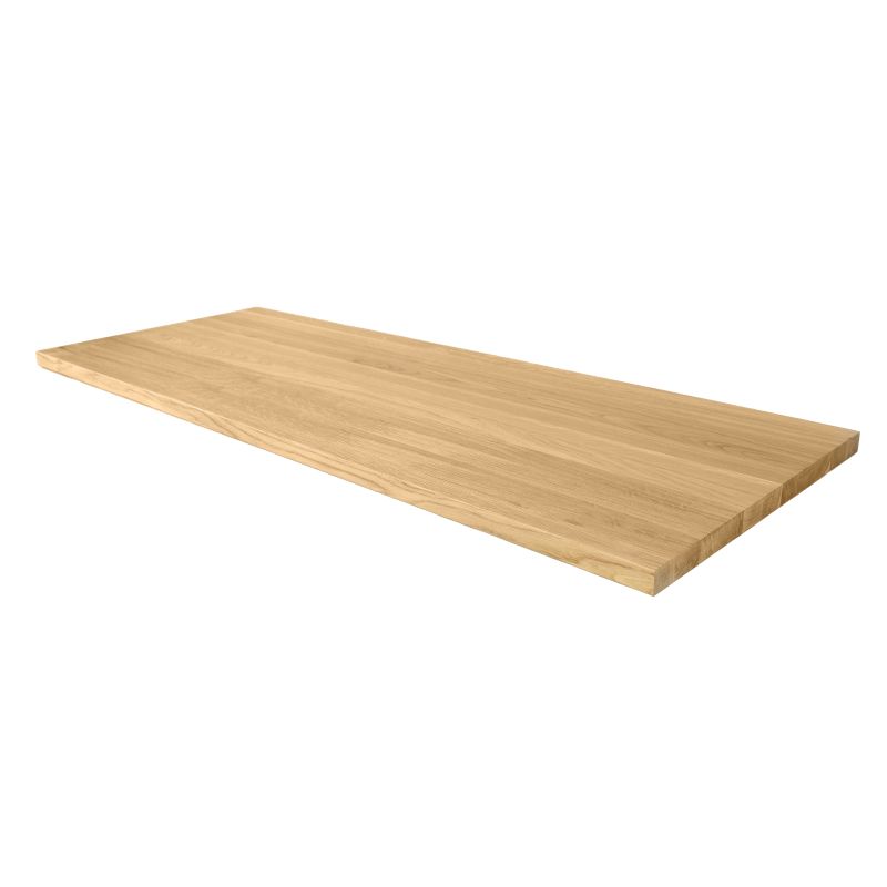 Badeværelsesbordplade i massiv eg 65 x 45,5 x 2,6 cm olieret