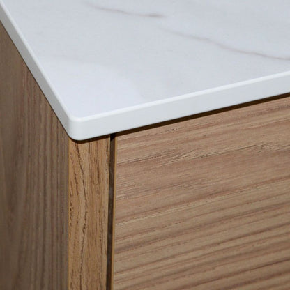 HPL Bordplade Calacatta 100,5x46 cm til Underskab 100 cm Hvid Marmorlook