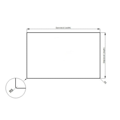 Badeværelsesbordplade HPL 151x50 cm Breccia Vivaldo K594SU