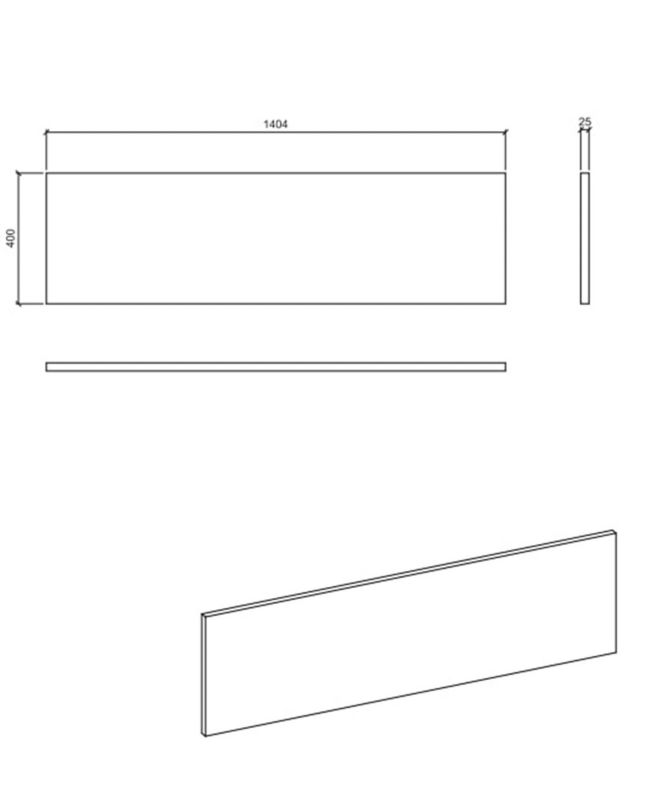 Badeværelsesbordplade Nova Oak 140 cm Brun Mat MDF