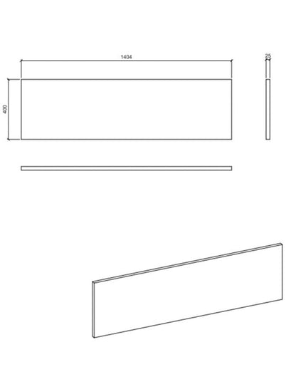 Badeværelsesbordplade Nova Oak 140 cm Brun Mat MDF