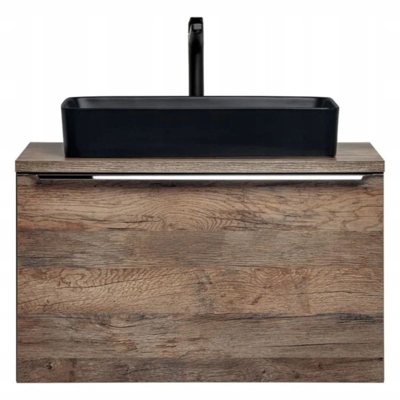 Badeværelsesbordplade Santa Fe 80 cm Egetræ Vintage Laminat
