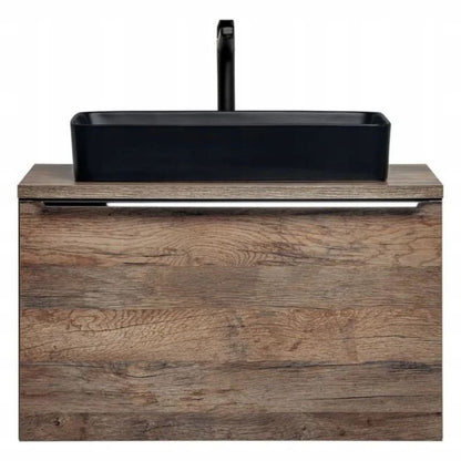 Badeværelsesbordplade Santa Fe 80 cm Egetræ Vintage Laminat