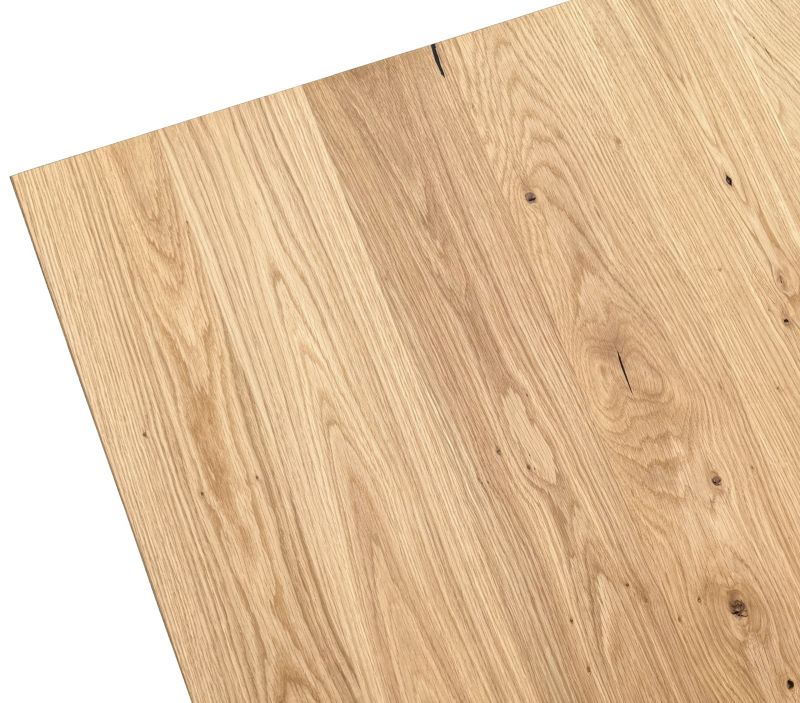 Træbordplade 3,7 x 62 x 246 cm vildt olieret eg