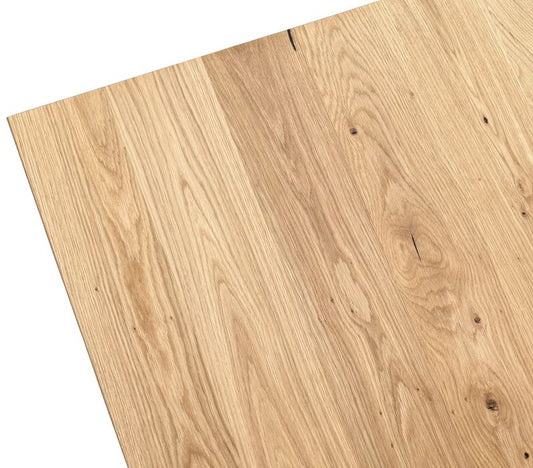 Træbordplade 3,7 x 62 x 246 cm vildt olieret eg