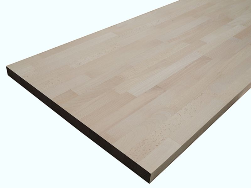 Træbordplade 3,7 x 62 x 300 cm i bøgetræ