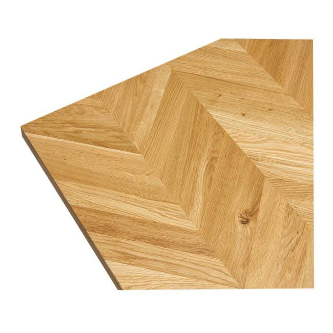 Lagdelt træbordplade GoodHome 3,8 x 63,5 x 240 cm Chevron olieret