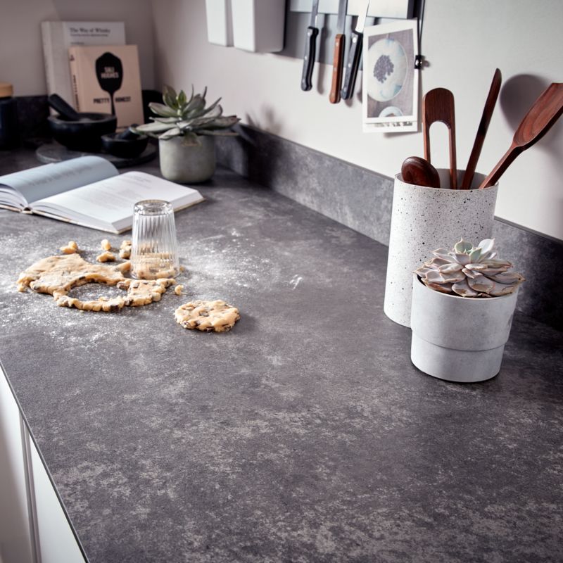 GoodHome Nepeta kompaktlaminatbord 1,2 x 62 x 300 cm keramisk mineral