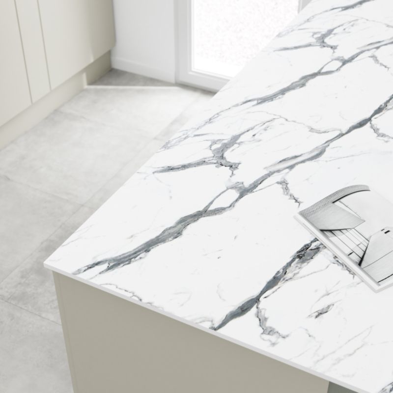 Kompositbordplade Neutral Statuario/Venice Marble 12x620x3000 mm