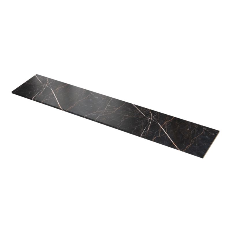 Laminatbord 2,8 x 62 x 300 cm i mørk marmor