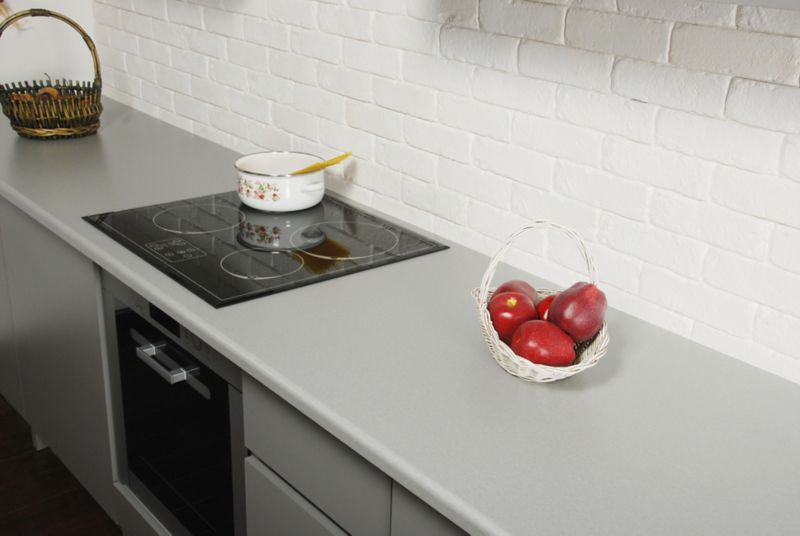 Laminatbordplade Biuro Styl 2,8x60x305 cm Aluminium