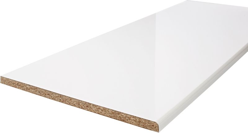 Laminatbord Biuro Styl 2,8 x 60 x 305 cm hvid