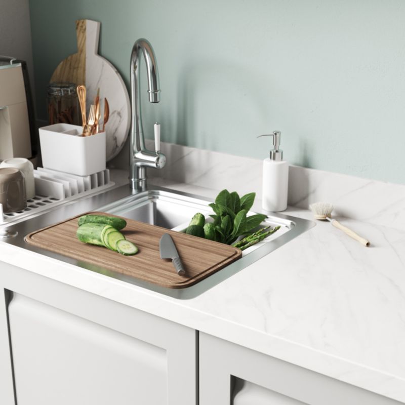 GoodHome Kala laminatbord 3,8 x 62 x 300 cm hvid marmor