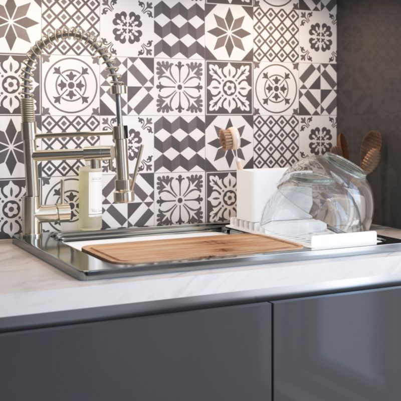 GoodHome Kala laminatbord 3,8 x 62 x 300 cm hvid marmor