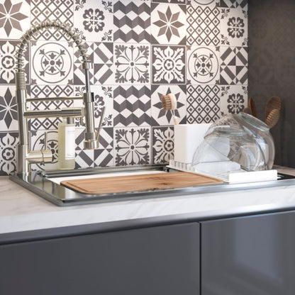 GoodHome Kala laminatbord 3,8 x 62 x 300 cm hvid marmor