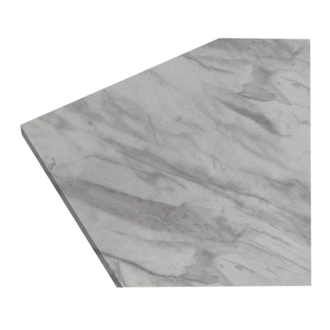 GoodHome Kala laminatbord 3,8 x 62 x 300 cm hvid marmor
