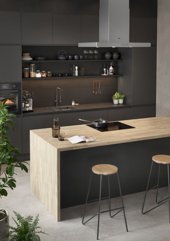 Laminatbordplade Neutral Black Terra 38x620x3000 mm