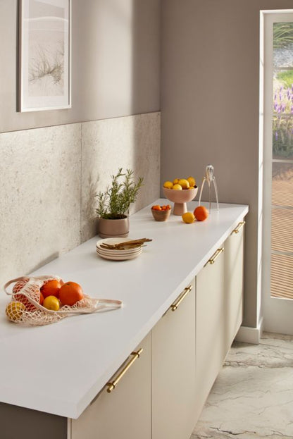 Laminatbordplade Neutral White Matt 38x620x3000 mm