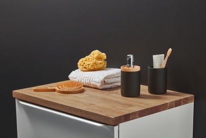 Badeværelsesbordplade Eg 100,5x46x2,7 cm Rå