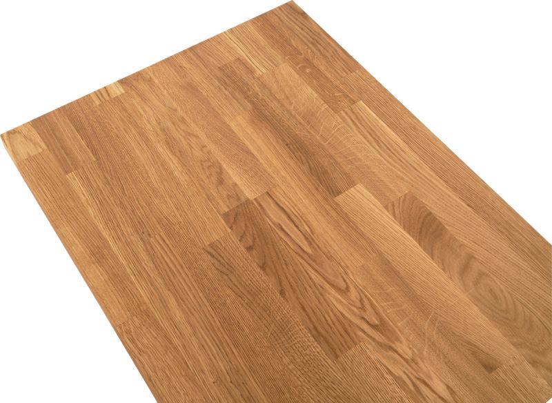 Badeværelsesbordplade Eg 100,5x46x2,7 cm Rå