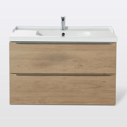 Badeværelsesbordplade Cadelia 100 x 45,5 cm Sort Mat
