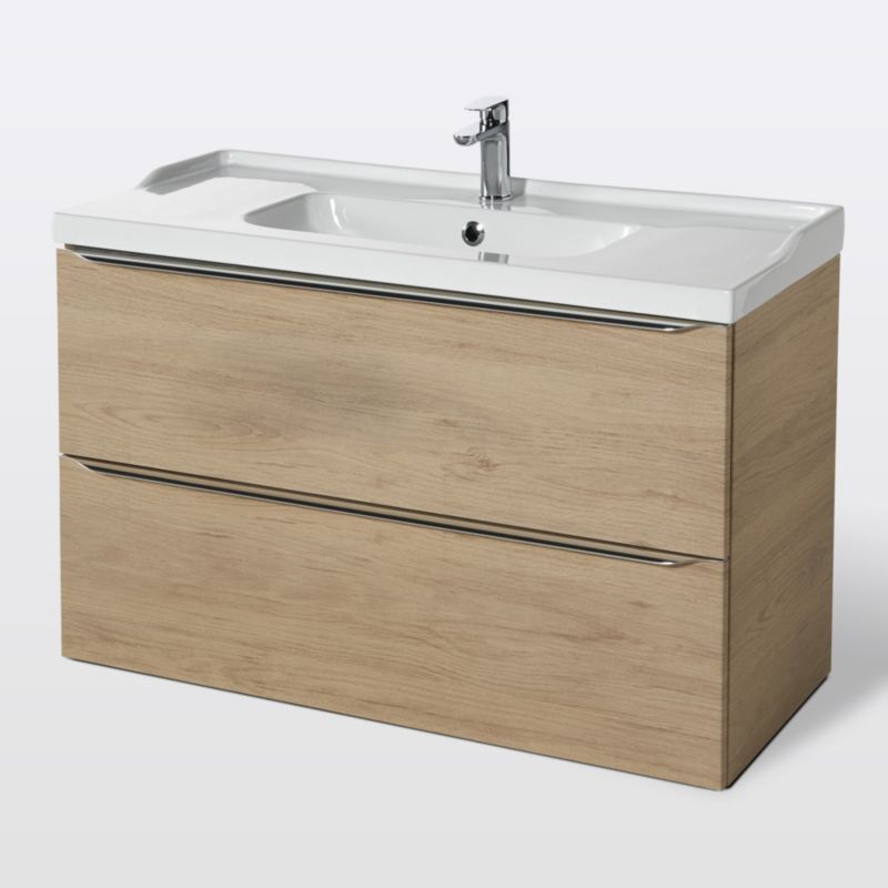 Badeværelsesbordplade Cadelia 100 x 45,5 cm Sort Mat