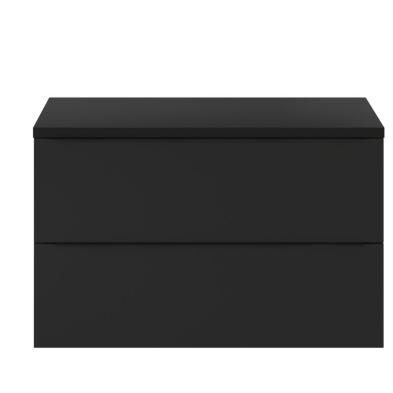 Badeværelsesbordplade Cadelia 100 x 45,5 cm Sort Mat