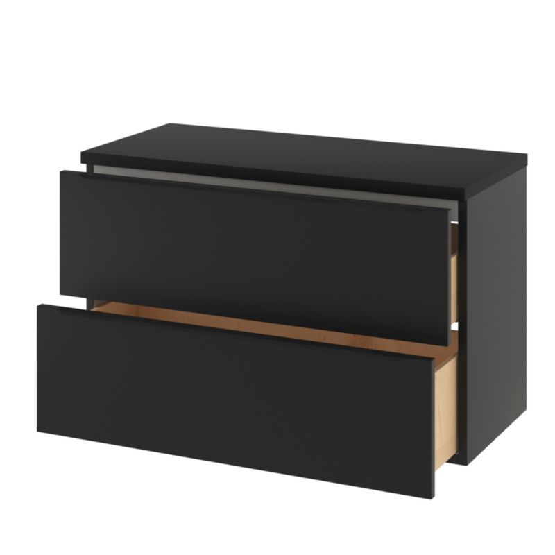 Badeværelsesbordplade Cadelia 100 x 45,5 cm Sort Mat