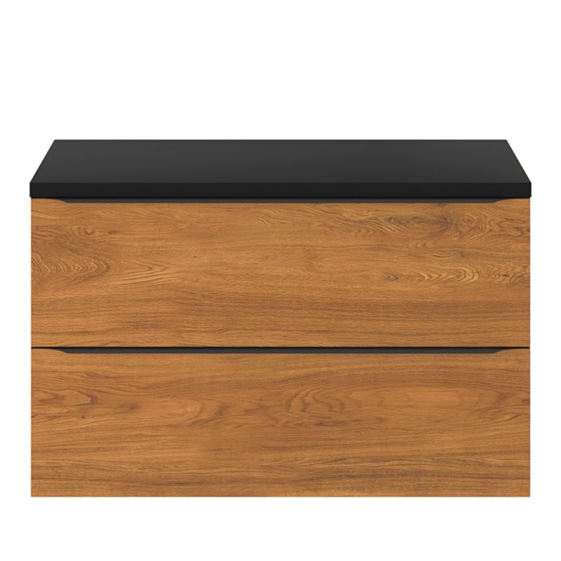 Cadelia badeværelsesbordplade 100 x 45,5 cm mat sort