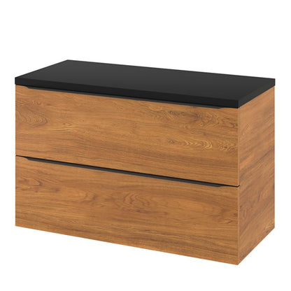 Cadelia badeværelsesbordplade 100 x 45,5 cm mat sort