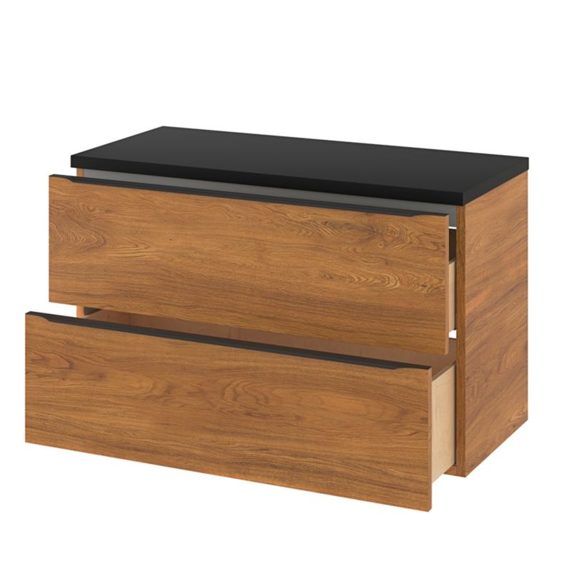 Cadelia badeværelsesbordplade 100 x 45,5 cm mat sort