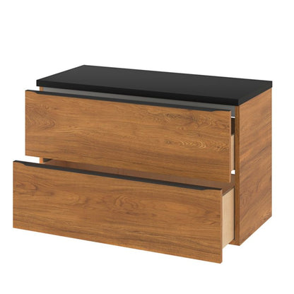 Cadelia badeværelsesbordplade 100 x 45,5 cm mat sort