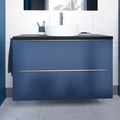 Badeværelsesbordplade Cadelia 100 x 45,5 cm Sort Mat