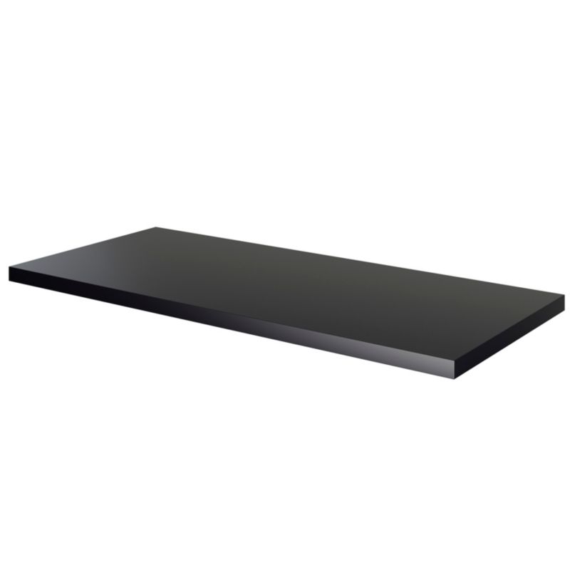 Badeværelsesbordplade Cadelia 100 x 45,5 cm Sort Mat