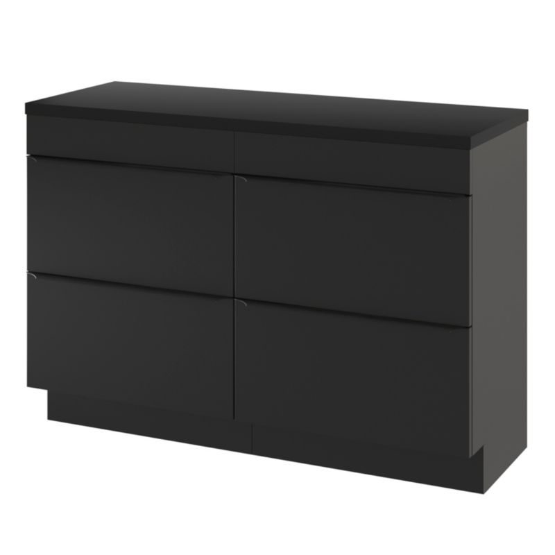 Cadelia badeværelsesbordplade 120 x 45,5 cm mat sort