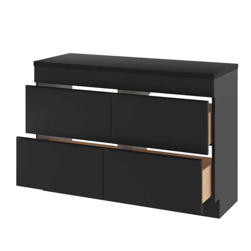 Cadelia badeværelsesbordplade 120 x 45,5 cm mat sort