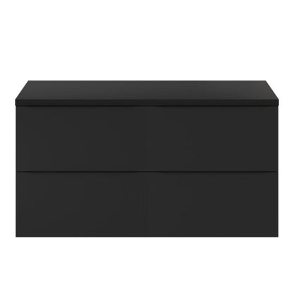 Cadelia badeværelsesbordplade 120 x 45,5 cm mat sort