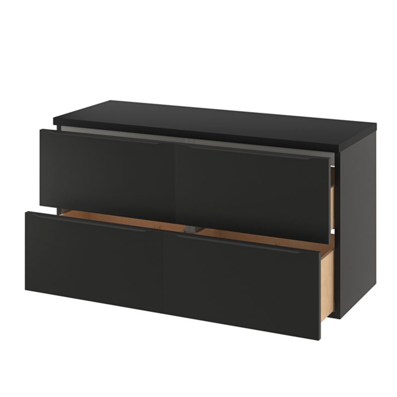 Cadelia badeværelsesbordplade 120 x 45,5 cm mat sort
