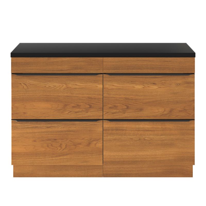 Cadelia badeværelsesbordplade 120 x 45,5 cm mat sort