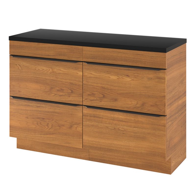 Cadelia badeværelsesbordplade 120 x 45,5 cm mat sort