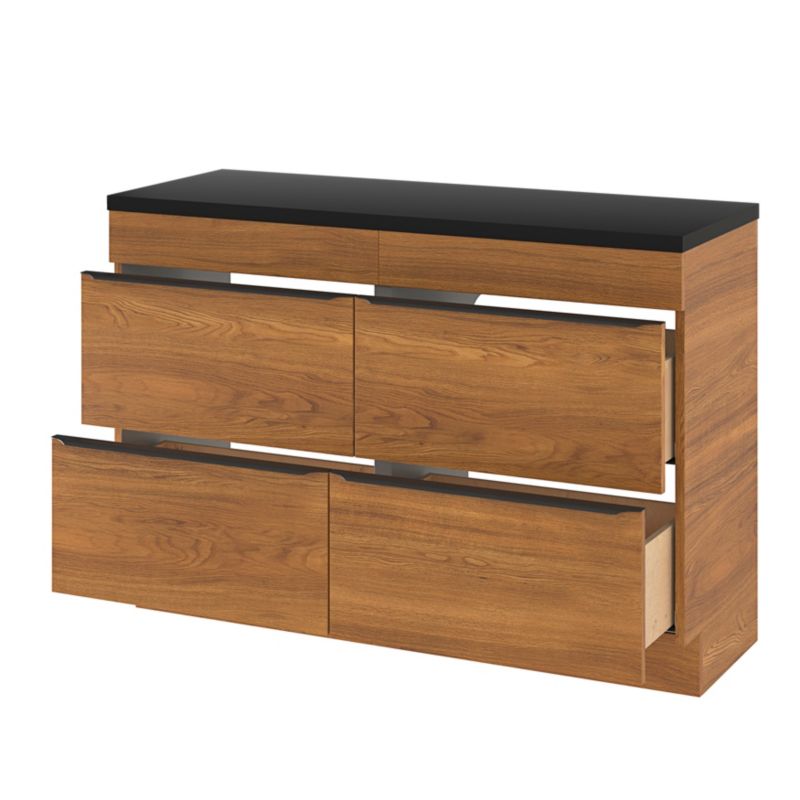 Cadelia badeværelsesbordplade 120 x 45,5 cm mat sort