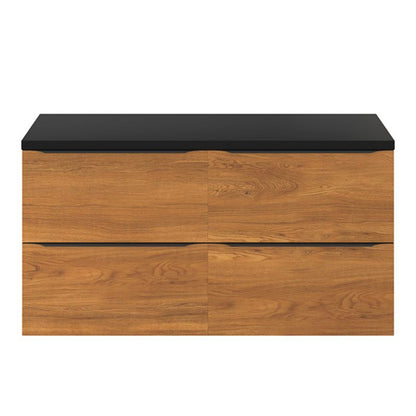 GoodHome Cadelia Badeværelsesbordplade 120x45,5 cm Sort