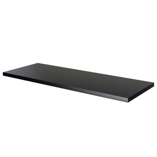 Cadelia badeværelsesbordplade 120 x 45,5 cm mat sort