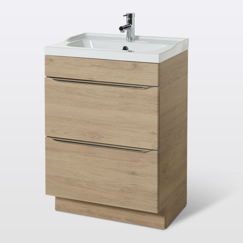 Cadelia badeværelsesbordplade 60 x 45,5 cm mat sort