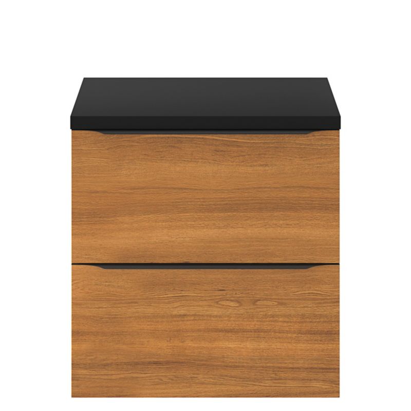 Cadelia badeværelsesbordplade 60 x 45,5 cm mat sort