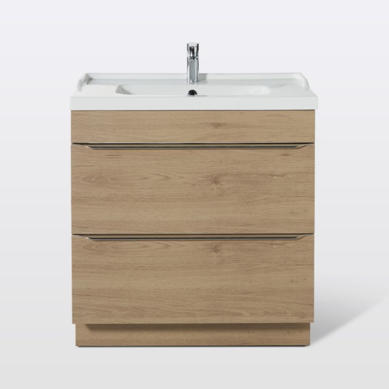 Cadelia badeværelsesbordplade 80 x 45,5 cm mat-sort