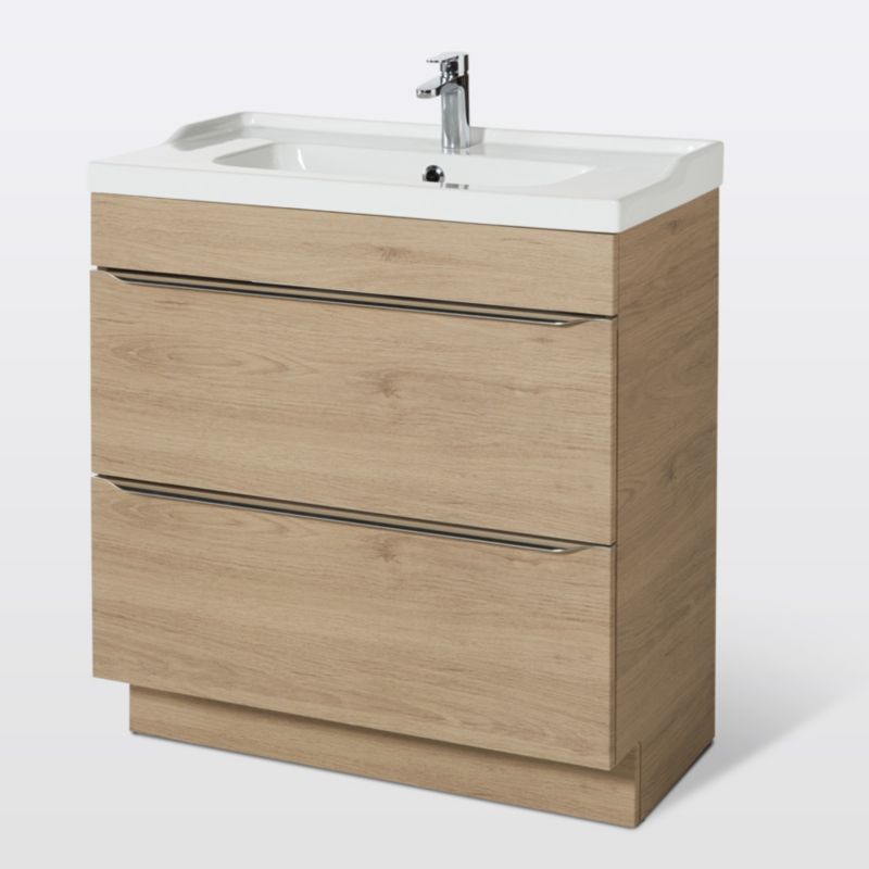 Badeværelsesbordplade Cadelia 80 x 45,5 cm Sort