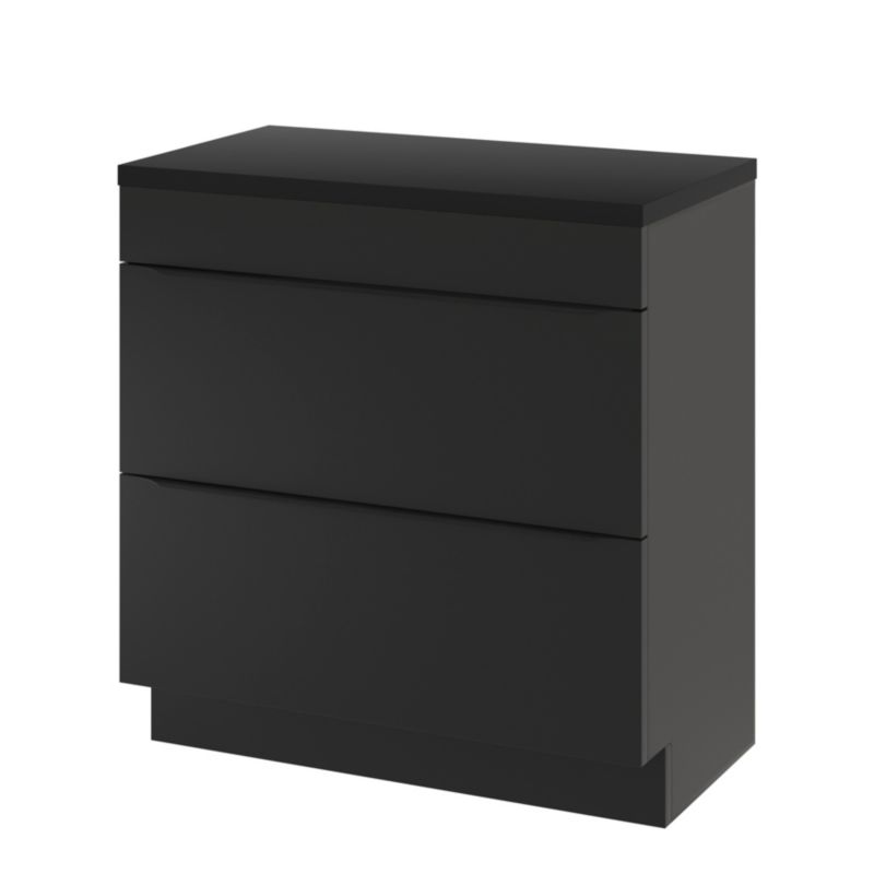 Cadelia badeværelsesbordplade 80 x 45,5 cm mat-sort